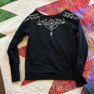 Black western style sweatshirt